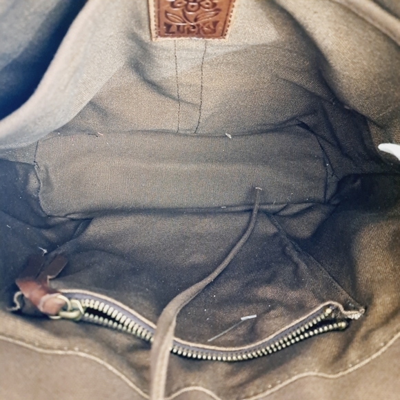 Lucky Brand Woven Straw Canvas Boho Large Festival Tote Bag - Picture 5 of 11